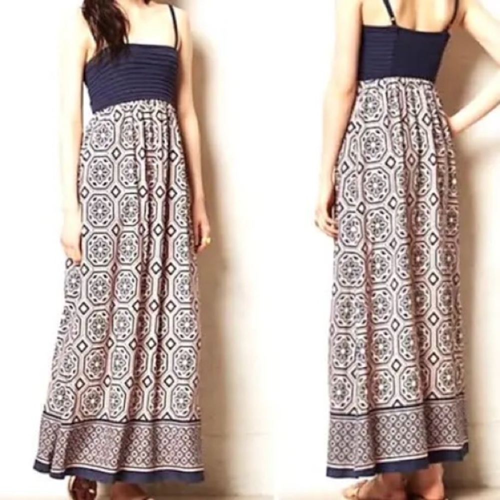 Anthropologie Lilka dress, size small, purple and navy, pockets